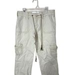 Aeropostale Y2K Light Beige Linen Blend Drawstring Capri Cargo Style Pants 1/2 Photo 1