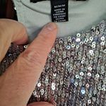Cable & Gauge  Silver Sequin‎ Short Sleeve Dress Size M Photo 7
