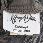 Vintage Jeffrey & Dara by Tom Barra Black Velvet Ostrich Feather Collar Gown Size 8 Photo 1