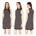 Cupcakes And Cashmere‎ Dress Women Medium Black White Striped Knit Piper Mini Photo 1