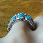 Sleeping Beauty Turquoise Sterling Silver Ring Size 6.75 Photo 1