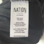 Nation Ltd  Barrett Dress Black Midi Sleeveless Smocked Sheer Tiered High Neck Photo 13