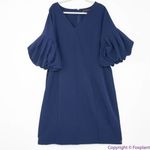 Eloquii NEW navy blue Puff Sleeve Sheath belted Dress, 20 Photo 3