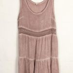 EnCreme Stonewash Babydoll Tank Dress Juniors M Romantic Coquette Beachy Travel Pink Size M Photo 2