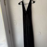 Maurice's Vintage 90s Crushed Velvet Maxi Dress Black Whimsigoth Witchy Grunge L Size 00 Photo 5
