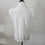 Laundry by Shelli Segal White Cable Knit Sweater Vest size M Photo 4