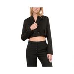 The Kooples Short black wool-blend pleated jacket Size FR 38 / US 6 Medium NWT Photo 10