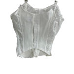 Goddess Corset Bra Women 32DDD NWT White Floral Lace Strapless Hook & Eye Size undefined Photo 1