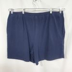 Catherines Plus Size 22W 24W Shorts 2X Suprema Knit Navy Blue Lounge Casual 849 Photo 2