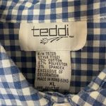 TEDDI Nautical Blouse Long Sleeve Blue Check Sailboats Anchors XL Photo 6