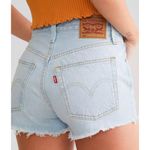Levi's Levi’s 501 Button Fly Denim High Rise Cut Off Blue Jean Shorts Casual Western 25 Photo 1