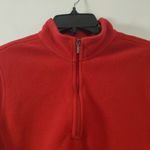 L.L.Bean  Womens Red 3/4 Zip Fleece Pullover M Photo 3