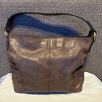 Nino Bossi Genuine Brushed Leather Shoulder Bag Handbag Satchel Brown Bohemian Photo 0