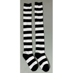 Black White Striped Knee High Thigh High Socks Hosiery Lingerie 🤍🖤 Size none Photo 1
