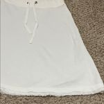Eileen Fisher White Knit Mini Knee Length 100% Organic Linen Skirt - Size PS Photo 4
