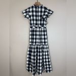 EXPRESS x Ladygang The Great Nightingale Navy Gingham Plaid Maxi Dress size 00 Photo 12