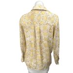 Mango MNG Yellow Multicolor Snakeskin Snake Print Button Down Shirt Blouse Top 4 Photo 1