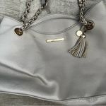 Jessica Simpson  Womens Malena Beige Gray Scalloped Tote Handbag Purse Large Photo 2