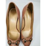 Gucci  Malaga Kid Leather Horsebit Pumps Carmine Rose Pink Heels Size EU 37.5 Photo 9