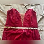 Lulus NEW  My Dream Come True Pink Velvet Strapless Elegant Maxi Dress Photo 4