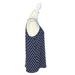 EXPRESS Blue & White Damask Print Spaghetti Strap Keyhole Halter Top Sz Medium Photo 1