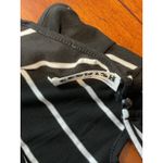 Ecowish  Womens Black White Stripe Sleeveless Keyhole Romper Drawstring Waist XXL Photo 8