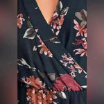 Lulus  pretty pretender navy floral mini long sleeve dress -  XS Photo 4