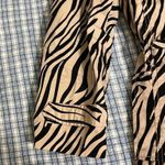 Jaclyn Smith  Tan Zebra Trench Coat size M Photo 2
