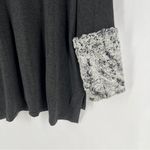 Capote Charcoal Gray Stretch Knit Faux Fur Accents Dolman Cape Poncho Cozy L Size L Photo 12