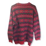 Nordstrom , BRASS PLUM Medium Red, Black 100% Wool Button Front Cardigan Sweater Photo 1