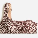 J.Crew  One Shoulder Bikini Top Leopard Cheetah Print XL NEW WITH TAGS Photo 0