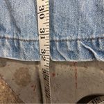 Vintage 80s Bebe Furrrina Oversized Long Denim Coat: Size MEDIUM Blue Photo 8