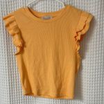 ZARA  Ruffle Sleeve Ribbed Tank Top Large Photo 0