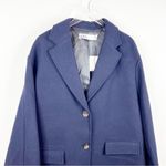 ZARA NWT Wool Blend Longline Jacket M/L Blue Photo 3