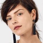 BaubleBar Beaded Black Tassel Earrings Photo 0