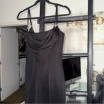 Alexander Wang  Black Draped Bustier Corset Maxi Gown Photo 3