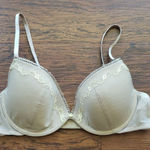 Calvin Klein  Floral Tan Floral Chic Dainty Fairy Whimsigoth Embroidered Bra 36B Photo 0