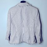 Classiques Entier  Nordstrom Jacket Blazer Pink Tweed Fringe Size 10 Photo 1