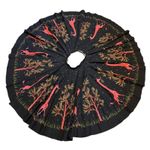 Handmade Vintage  Women's Black Giraffe Tree Print Full Circle Skirt Midi L Photo 1