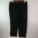 J. Crew 8 32 Black Linen Cotton Crop Pants Photo 1