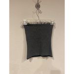 Fubu Platinum Tank Top Womens Small Gray Off Shoulder Fur Trim Tube Top Photo 3