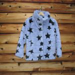 NWT NVLT Women's Short Pile Faux Fur Star Print Jacket Purple Size XS Photo 3