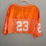 SheIn Orange Crop Jersey Top Photo 5