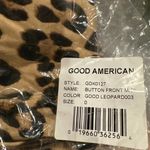 Good American  Button Front Leopard Midi Stretch Knit Dress Size XS Photo 10