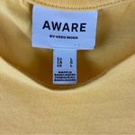 Aware by Vera Moda Yellow Puff Sleeve Cotton Top Women’s Size Large Photo 2