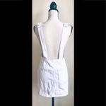 White Denim Overalls Dress: Mini Skirt, A Photo 1