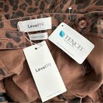 Level 99 Spiced Leopard Button Front Overall Above Knee Dress size Large Pockets Brown Photo 8