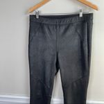Free People black vegan leather never let you go leggings pants size 12 Photo 3
