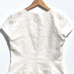 Lafayette 148  NY Women’s Cream and White Floral Brocade Mini Sheath Dress size 8 Photo 4