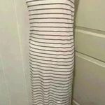 Frank & Eileen Asymmetrical Striped Midi Dress Small White Red Blue Patriotic Photo 1